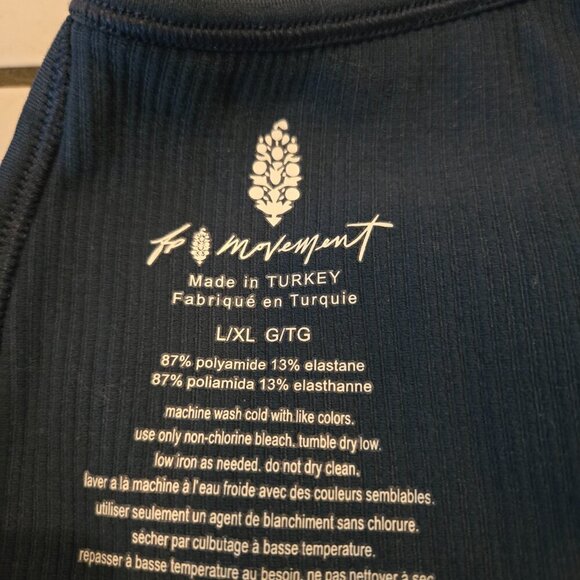 NWT Free People Movement Throw Backless Bodysuit Orion Blue L/XL - Picture 4 of 4